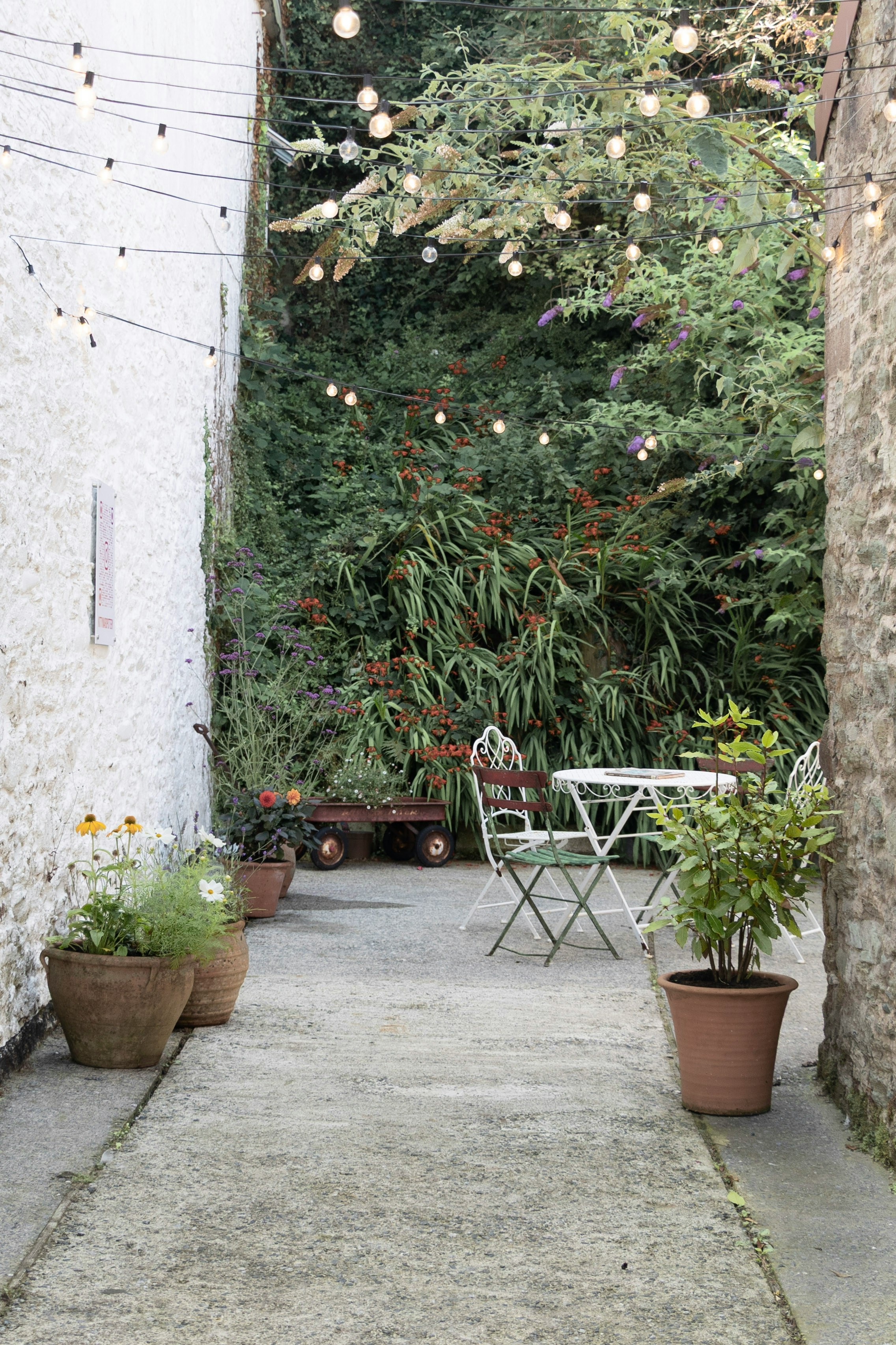 Garden inspiration: a planted courtyard with places to sit; not a customer project