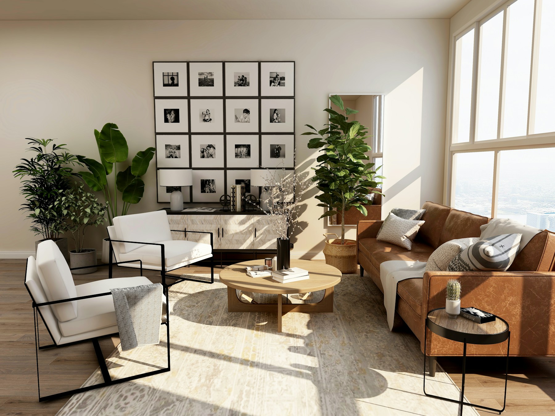 Home inspiration: a naturally lit sitting room; not a customer project